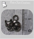 5 breloques pendentifs en metal argente chat chaton 15x13mm *b393 