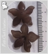 5 perles fleurs noires lucite plastique acrylique deco 28mm *f37 