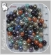 Mix 100 perles rondes 6mm melange douceur pastel en verre nacre renaissance *ru4 