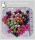 Mix 100 perles rondes 6mm en verre nacre renaissance 5coloris x 20pcs *ru21 