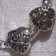 2 charms perles anneaux coeurs love metal argente 10x9mm trou 5mm *e21 