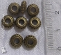 10 perles intercalaires rondelles roues spacers metal bronze 8x3mm *j25 