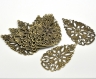 Lot 4 estampes apprets support cabochon filigranes metal bronze 6,8x4cm *j51a 