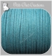 3 mètres de fil suédine 3x1mm daim velvet textile bleu azur paillettes 3mm x 1mm *c148 