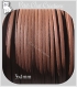 3m cordon suÉdine daim velvet fil textile marron facon cuir 3x1mm *c167 