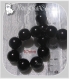 30 perles rondes noires 10mm en verre nacre renaissance noir *r20 