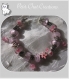 1 chaine bracelet 21cm serpent cuir rose clip argentÉe compatible charms & donuts *g11g 