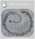 1 chaine bracelet metal argente 20cm mousqueton pour charms breloques *c141.20 
