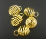 Lot de 10 cages pour perles de 8mm avec anneau en métal doré clair 8x9mm *o101 