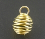 Lot de 10 cages pour perles de 8mm avec anneau en métal doré clair 8x9mm *o101 