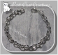 1 chaine bracelet/charms métal argenté 19cm maillon 8x6mm mousqueton *c80.19 