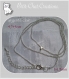 Chaine collier sautoir en metal argente bille 1-1,5mm 47+5cm mousqueton *c151 