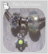 Lot 3 charms & perle semi-precieuse opale rondelle argente 14x8mm *n80 