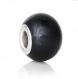 Mix 2 perles noires rondells:donut verre & charm coeur email  pour serpent *d719 