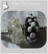2 perles donuts mix noir blanc charms lampwork compatibles chaine serpent *d610 