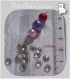 100 coupelles perles intercalaires filigranes metal argente 6mm *s34 