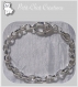 1 chaine bracelet métal argenté 20cm maillon 7x5mm mousqueton *c66 