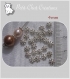 50 intercalaires coupelles spacers perles metal argente clair 4mm *s24 