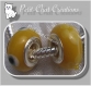 Mix 2 perles jaune donuts rondelles charms verre lampwork souffle *d106 