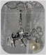 1 charm ÉlÉphant avec perle renaissance breloque sur mousqueton 27x23x7mm mÉtal argentÉ *v166 