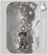 3 charms sac chat corset breloques sur mousquetons perles metal argente *v307 