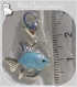 4 charms mix poisson perles breloques sur mousqueton metal argente *vu3 