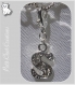 1 charm sur mousqueton lettre "s" alphabet breloque perle metal argente strass *k97 