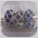 3 charms strass bleu saphir gris perle metal argente 11x6mm serpent trou *h306 