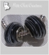 1 chaine bracelet métal argenté 20cm maillon 5x6mm fermoir toggle *c79 