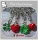 4 charms trefles & fraises vert rouge breloques perles clipper mousquetons *vu17 