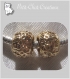 2 charms perles anneaux fleurs metal dore 10x7mm trou 5mm compatibles *w49 