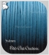 3m cordon suÉdine daim velvet fil textile bleu turquoise facon cuir 3x1mm *c186 