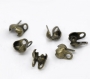 50 cache-noeuds metal couleur bronze embouts 4x3,5mm pour billes 1-1,5mm *j128 
