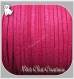 3m cordon daim velvet fil suedine textile rose fuchsia paillettes 3x1mm *c147 