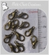 100 mousquetons 12x6mm fermoirs en metal couleur bronze pour chaines *j6 