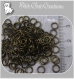 100 anneaux 5mm x 0,7mm metal couleur bronze pour breloques chaine mousquetons *j8 