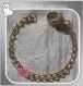 1 chaine bracelet métal doré 20cm maillon 7x5mm mousqueton *o129 