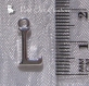 1 breloque charm lettre alphabet "l" métal argenté plaqué argent 14mm *k12 