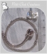 1 chaine 22cm bracelet serpent metal argente compatible fermoir clip love *g2e 