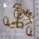 10 supports boucles d'oreilles dormeuses metal dore or clair 17mm x 11mm *o182 