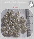 Lot de 50 perles rondes filigranes en metal argente clair boulles 6mm *a7 