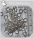 100 anneaux solides 8mmx1mm metal argente clair breloque chaine mousqueton*a160 