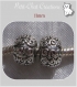 2 charms perles anneaux metal argente 8x11mm trou 5mm compatibles *e211 