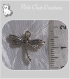 20 breloques libellule pendentifs perle metal argente 15x17mm *b39 