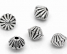 20 intercalaires coupelles spacers toupies perles metal argente 4x5mm* s8 
