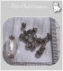 20 intercalaires coupelles spacers toupies perles metal argente 4x5mm* s8 