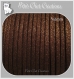 3m cordon suÉdine daim velvet fil textile marron chocolat paillettes or 3x1mm *c140 