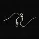 100 crochets boucles d'oreilles metal argente clair 19x18mm neufs *a34 