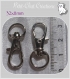 10 mousquetons 32x11mm metal argente couleur metal pour clefs chaines sac*m9 