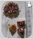 2 breloques pendentifs gateau a la creme chocolat fraise anneau *b357 